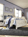 Bellaby Whitewash Queen Crossbuck Panel Bed - Gate Furniture