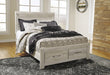 Bellaby Whitewash Queen Storage Platform Bed - Gate Furniture