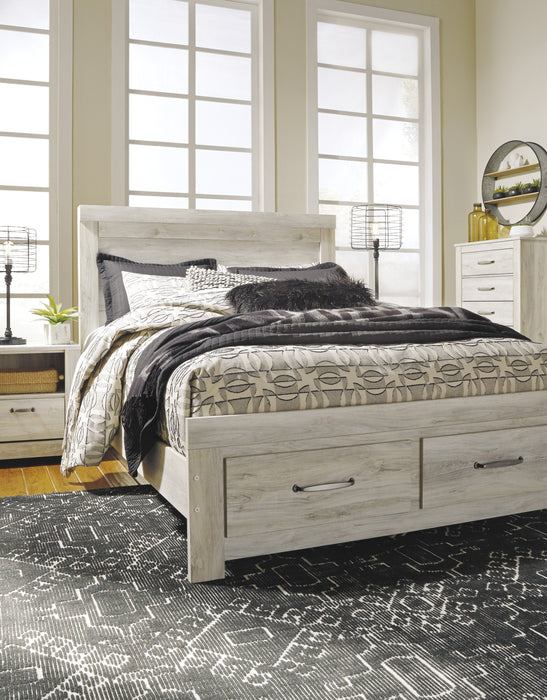 Bellaby Whitewash Queen Storage Platform Bed - Gate Furniture