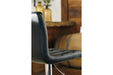 Bellatier Black/Chrome Finish Adjustable Height Bar Stool - D120-130 - Gate Furniture