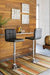 Bellatier Black/Chrome Finish Adjustable Height Bar Stool - D120-130 - Gate Furniture