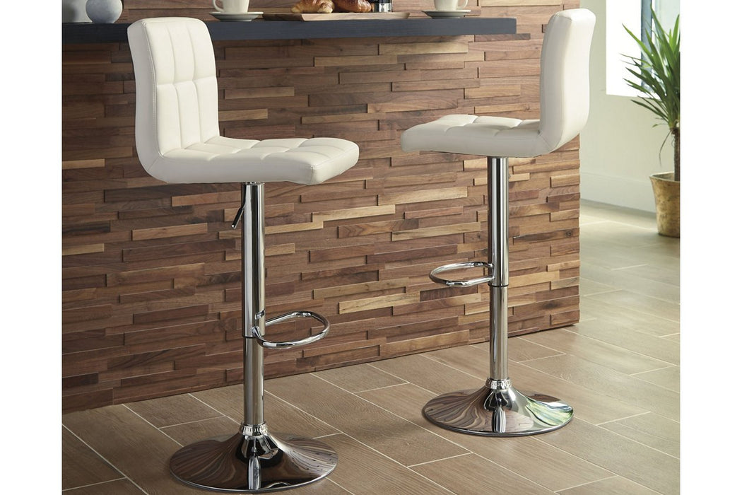 Bellatier Bone Adjustable Height Bar Stool - D120-230 - Gate Furniture