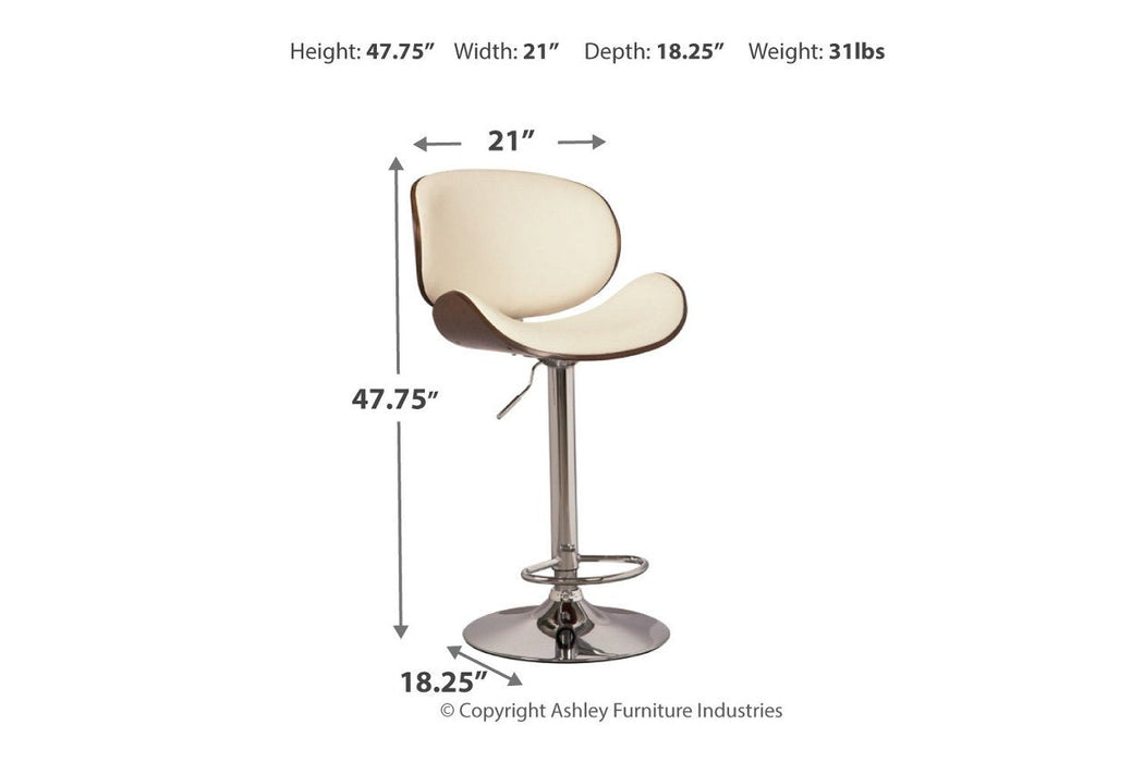 Bellatier Bone Adjustable Height Bar Stool - D120-630 - Gate Furniture