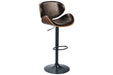 Bellatier Brown Adjustable Height Bar Stool - D120-530 - Gate Furniture