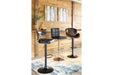 Bellatier Brown Adjustable Height Bar Stool - D120-530 - Gate Furniture