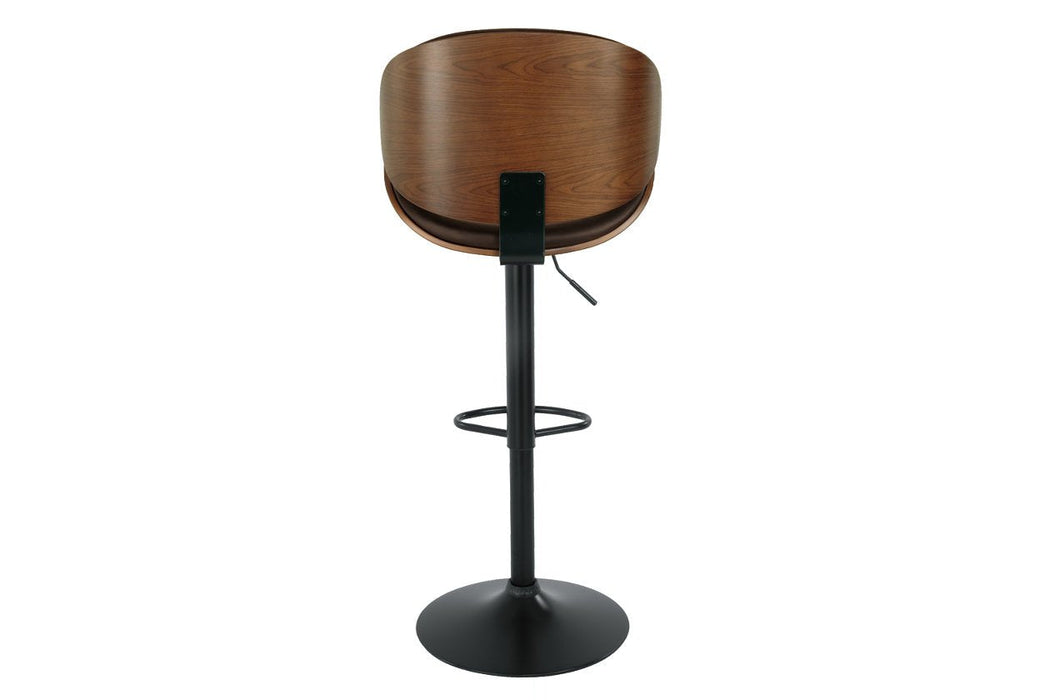 Bellatier Brown Adjustable Height Bar Stool - D120-530 - Gate Furniture