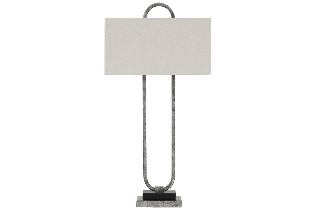 Bennish Antique Silver Finish Table Lamp - L208284 - Gate Furniture