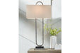 Bennish Antique Silver Finish Table Lamp - L208284 - Gate Furniture