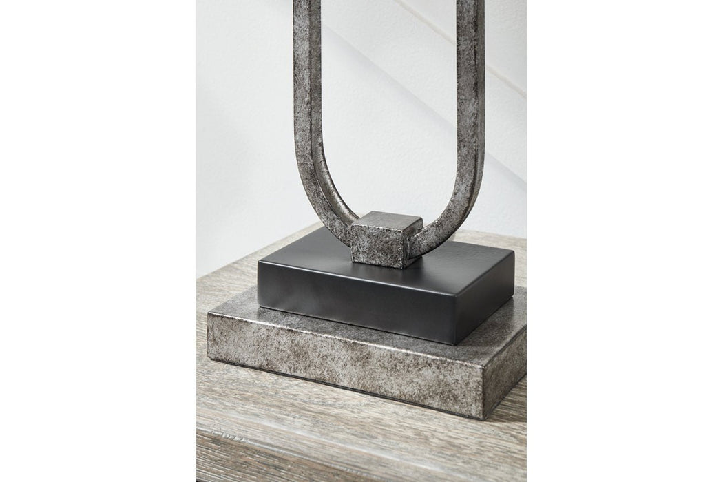 Bennish Antique Silver Finish Table Lamp - L208284 - Gate Furniture