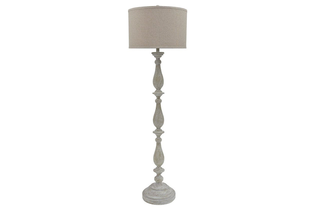 Bernadate Whitewash Floor Lamp - L235341 - Gate Furniture