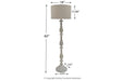 Bernadate Whitewash Floor Lamp - L235341 - Gate Furniture