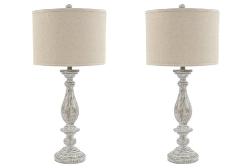 Bernadate Whitewash Table Lamp (Set of 2) - L235344 - Gate Furniture