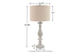 Bernadate Whitewash Table Lamp (Set of 2) - L235344 - Gate Furniture