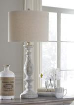 Bernadate Whitewash Table Lamp (Set of 2) - L235344 - Gate Furniture