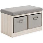 Blariden Gray/Natural Storage Bench - A3000286 - Gate Furniture