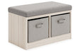 Blariden Gray/Natural Storage Bench - A3000286 - Gate Furniture