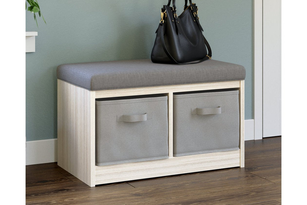 Blariden Gray/Natural Storage Bench - A3000286 - Gate Furniture