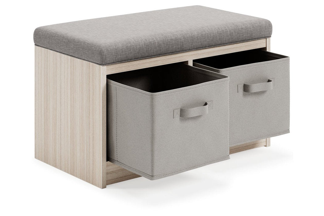 Blariden Gray/Natural Storage Bench - A3000286 - Gate Furniture