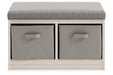Blariden Gray/Natural Storage Bench - A3000286 - Gate Furniture