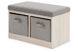 Blariden Gray/Natural Storage Bench - A3000286 - Gate Furniture