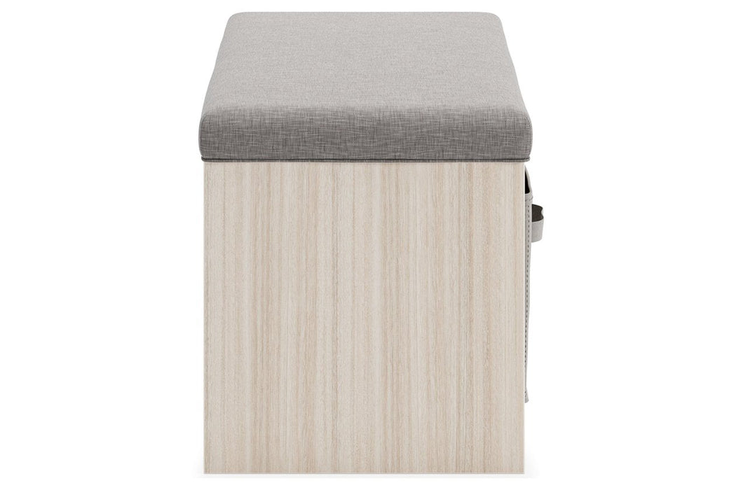 Blariden Gray/Natural Storage Bench - A3000286 - Gate Furniture
