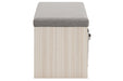 Blariden Gray/Natural Storage Bench - A3000286 - Gate Furniture
