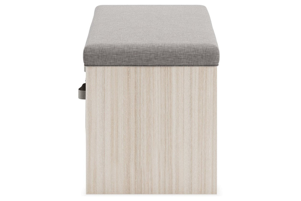 Blariden Gray/Natural Storage Bench - A3000286 - Gate Furniture
