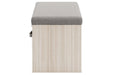 Blariden Gray/Natural Storage Bench - A3000286 - Gate Furniture