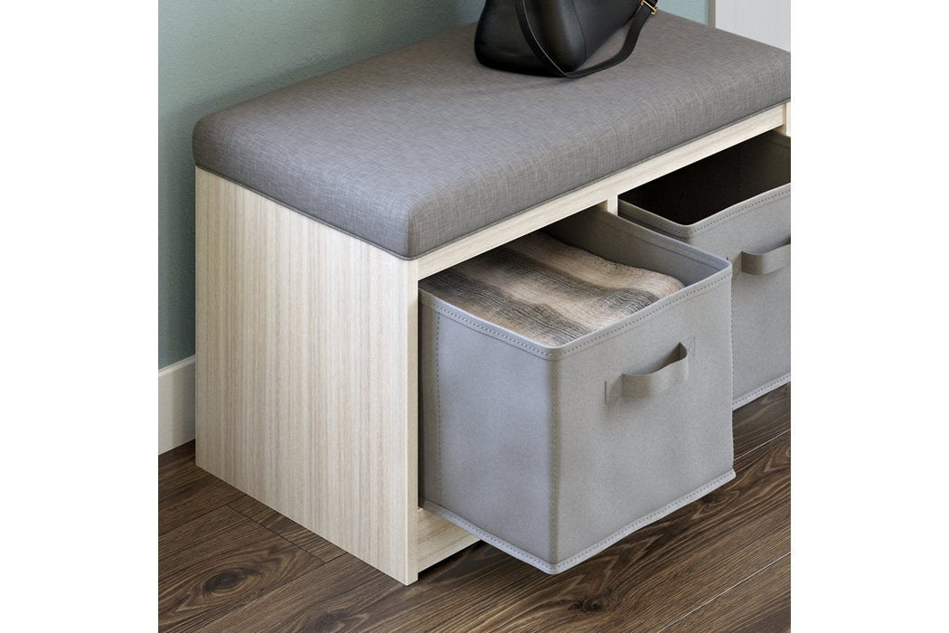 Blariden Gray/Natural Storage Bench - A3000286 - Gate Furniture