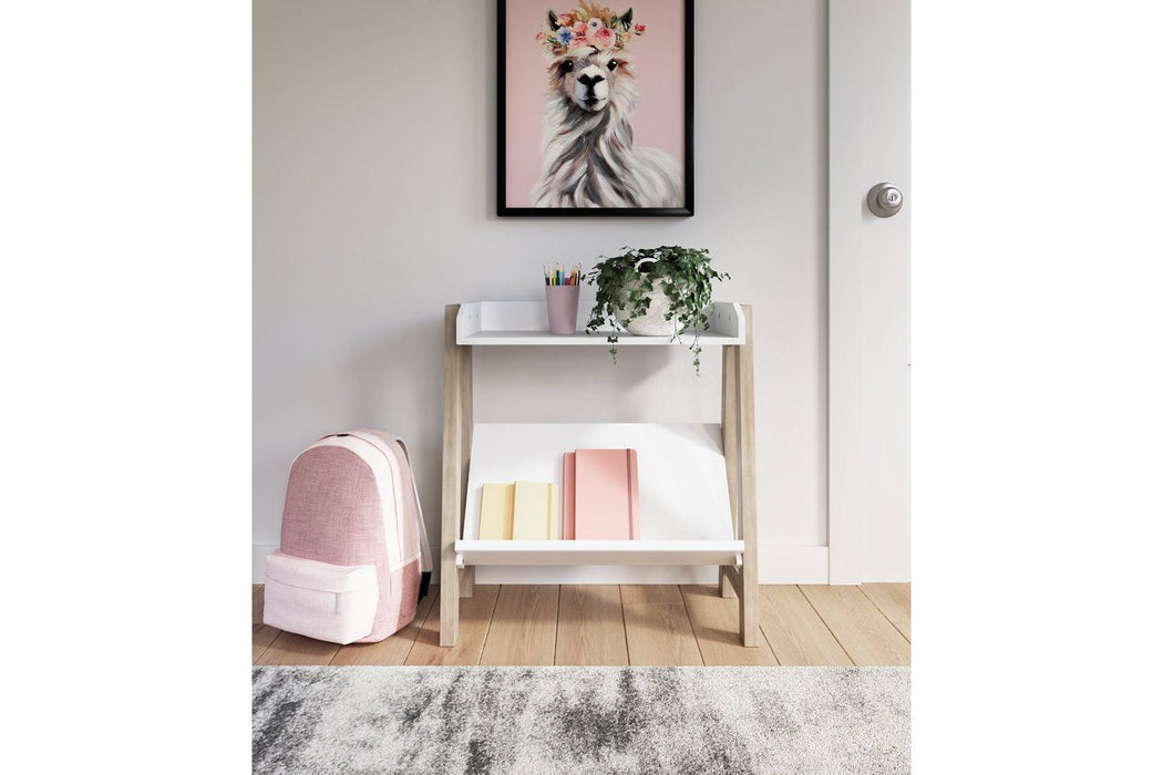 Blariden White/Tan Small Bookcase - A4000361 - Gate Furniture