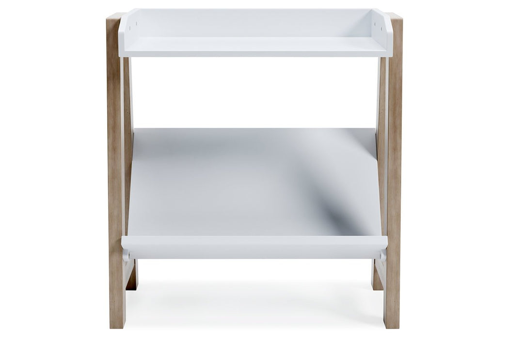 Blariden White/Tan Small Bookcase - A4000361 - Gate Furniture