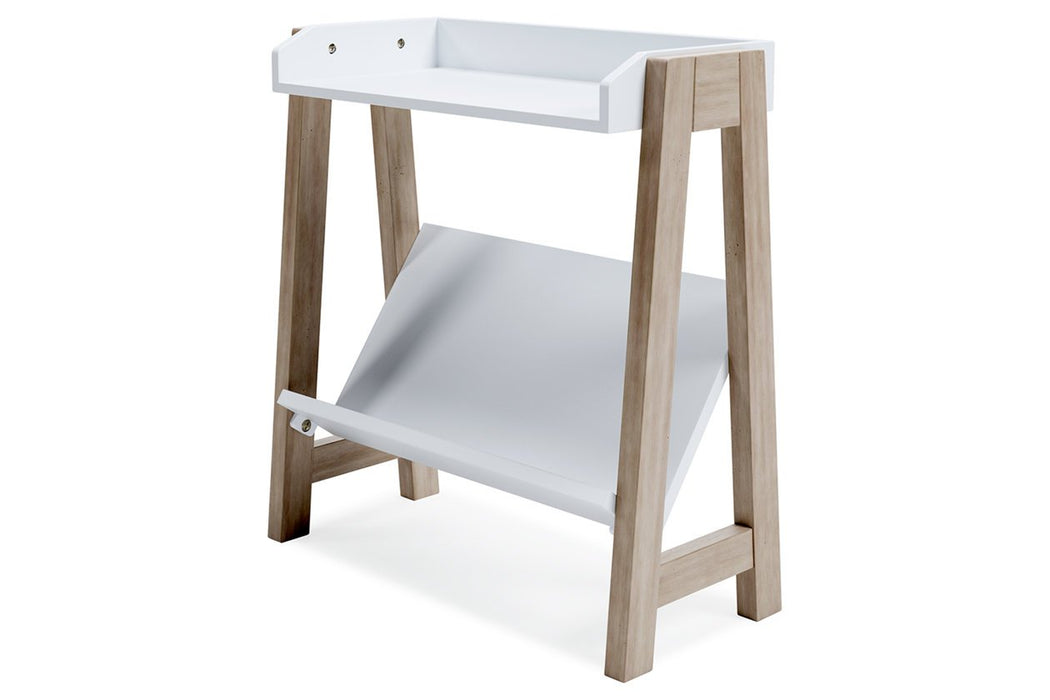 Blariden White/Tan Small Bookcase - A4000361 - Gate Furniture