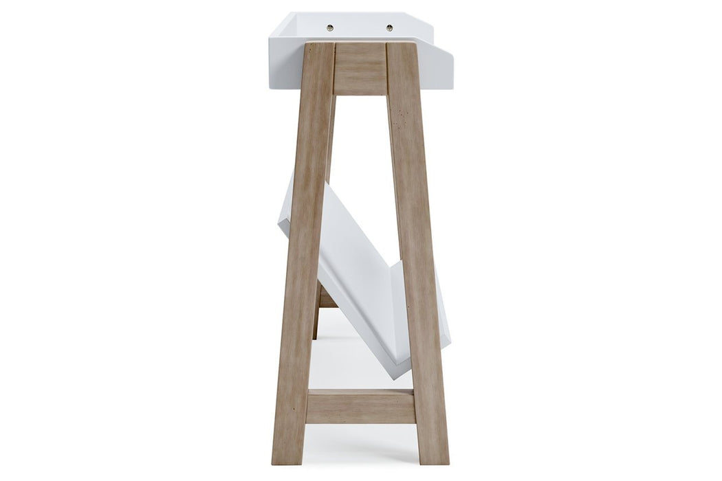 Blariden White/Tan Small Bookcase - A4000361 - Gate Furniture