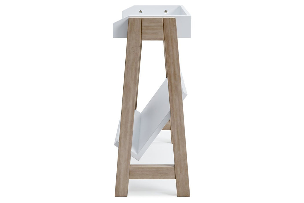 Blariden White/Tan Small Bookcase - A4000361 - Gate Furniture