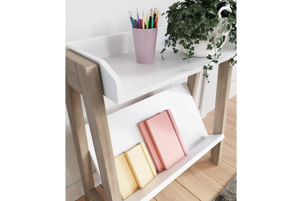 Blariden White/Tan Small Bookcase - A4000361 - Gate Furniture