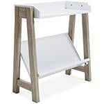 Blariden White/Tan Small Bookcase - A4000361 - Gate Furniture