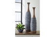 BLAYZE Antique Gray/Brown Vase (Set of 2) - A2000388 - Gate Furniture