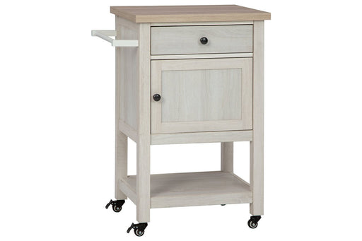 Boderidge Antique White Bar Cart - A4000333 - Gate Furniture