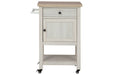 Boderidge Antique White Bar Cart - A4000333 - Gate Furniture
