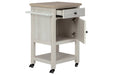 Boderidge Antique White Bar Cart - A4000333 - Gate Furniture