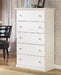 Bostwick Shoals White Chest of Drawers - B139-46 - Gate Furniture