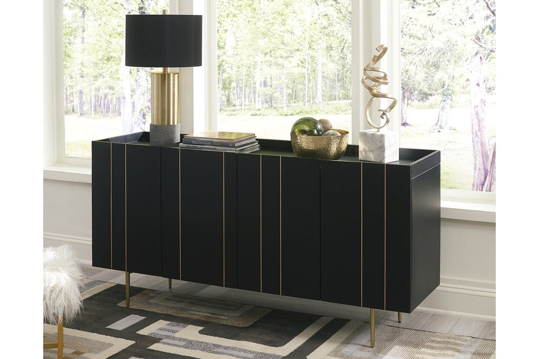 Brentburn Black/Gold Finish Accent Cabinet - A4000260 - Gate Furniture