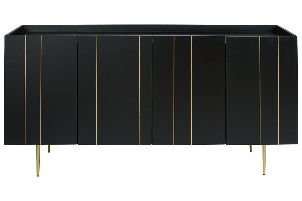 Brentburn Black/Gold Finish Accent Cabinet - A4000260 - Gate Furniture