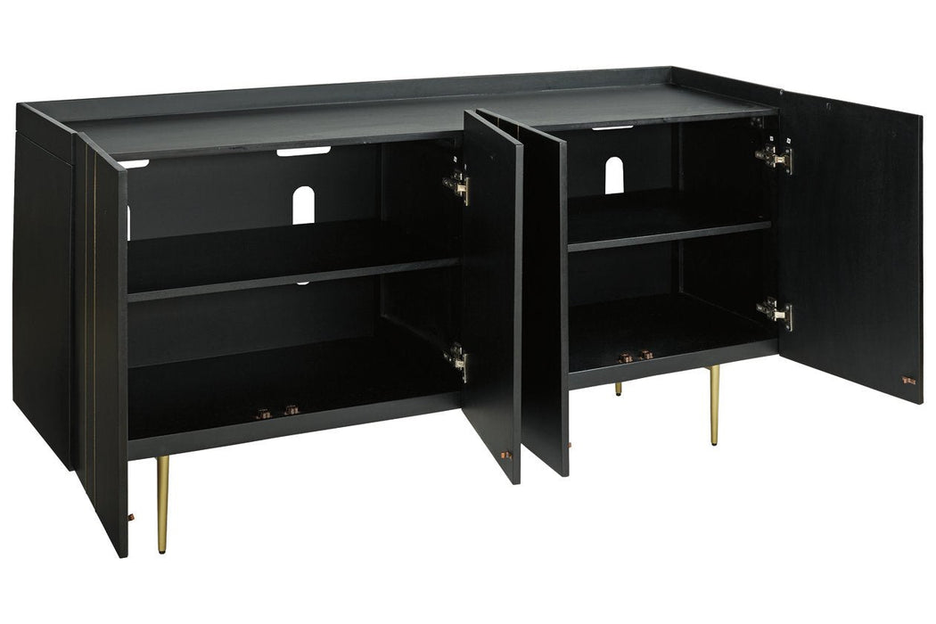 Brentburn Black/Gold Finish Accent Cabinet - A4000260 - Gate Furniture