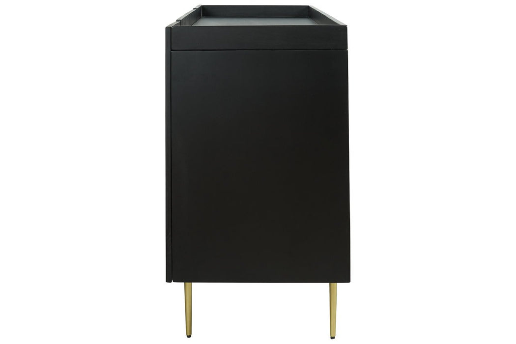 Brentburn Black/Gold Finish Accent Cabinet - A4000260 - Gate Furniture