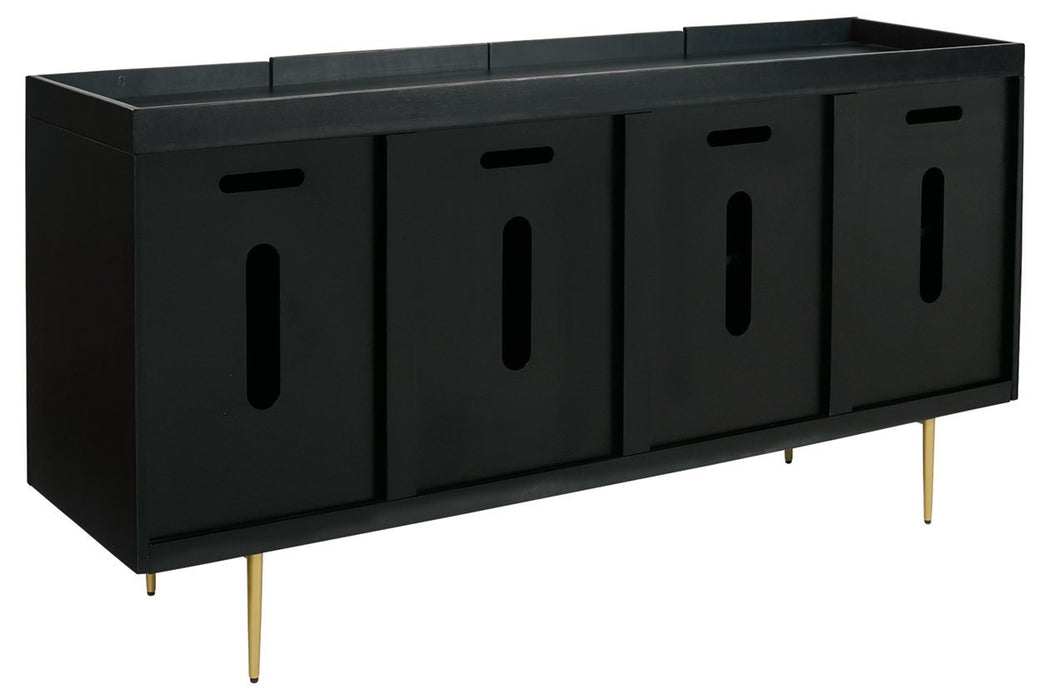 Brentburn Black/Gold Finish Accent Cabinet - A4000260 - Gate Furniture