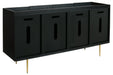 Brentburn Black/Gold Finish Accent Cabinet - A4000260 - Gate Furniture