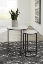 Briarsboro White/Black Accent Table (Set of 2) - A4000225 - Gate Furniture
