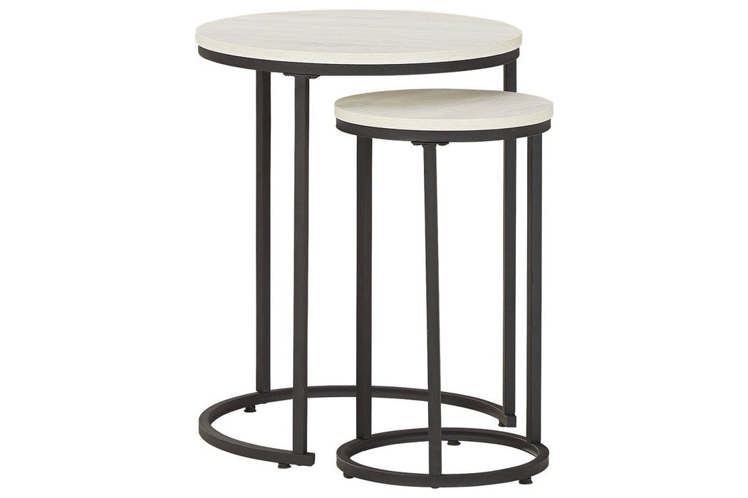 Briarsboro White/Black Accent Table (Set of 2) - A4000225 - Gate Furniture