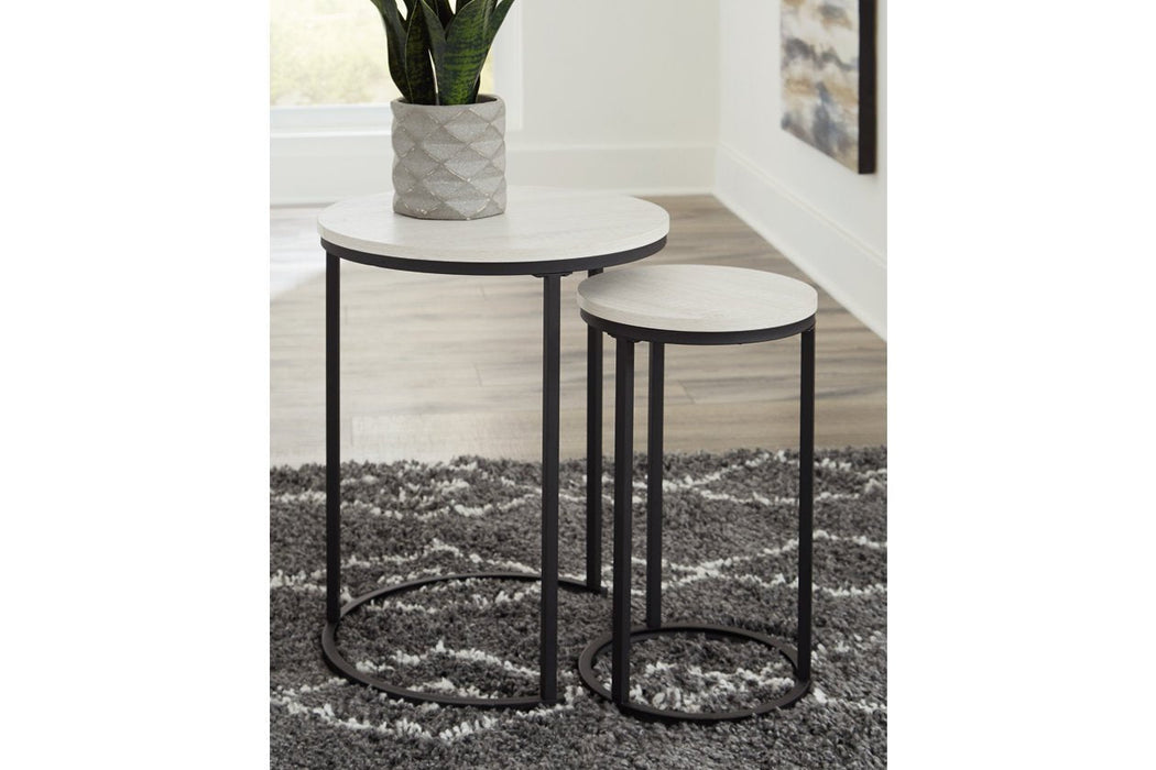 Briarsboro White/Black Accent Table (Set of 2) - A4000225 - Gate Furniture